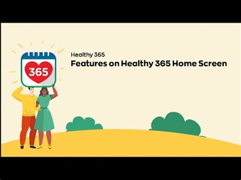 Healthy 365: Features on Healthy 365 Home Screen .